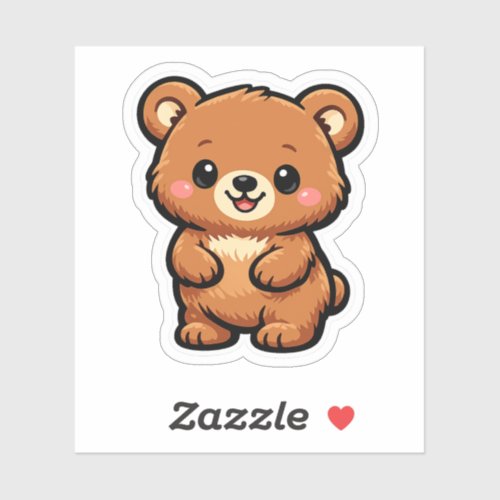 Cute Kawaii Bear Woodland Animal Sticker