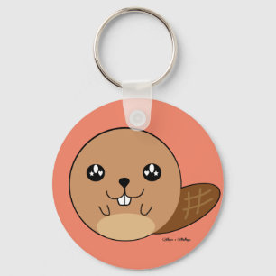 Cute Kawaii Beaver Animal Keychain