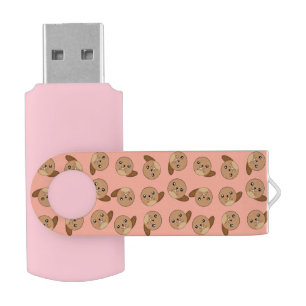 Cute Kawaii Beaver Animal Pink Flash Drive