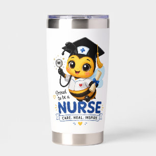 Cute Kawaii Bee Nurse Graduation 2026 Insulated Tumbler