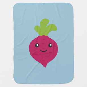 Cute Kawaii Beet Baby Blanket