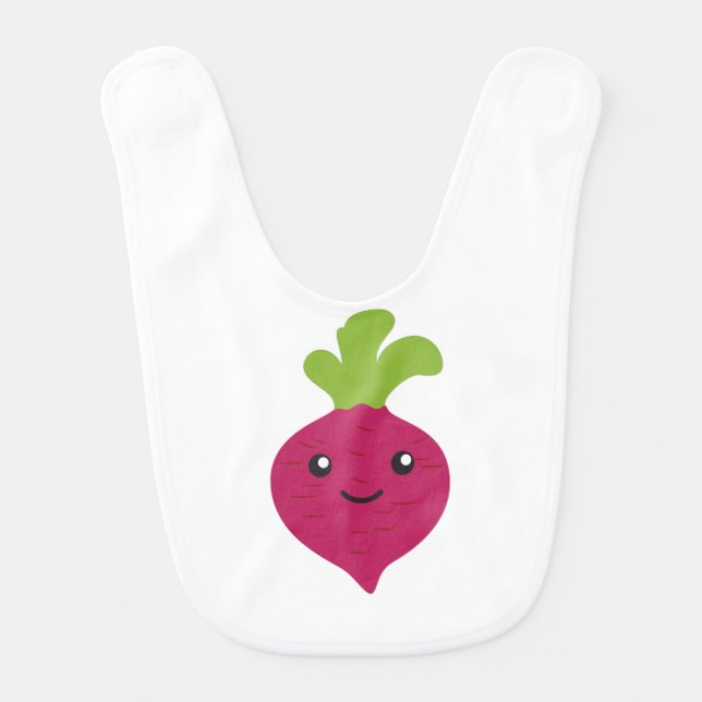 Cute Kawaii Beet Bib (Front)