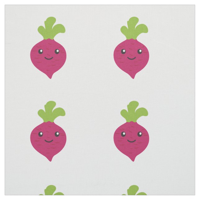 Cute Kawaii Beet Fabric (Swatch)