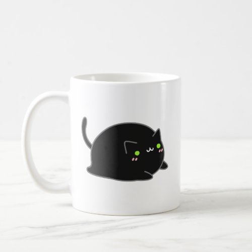 Cute Kawaii Black Cat Coffee Mug