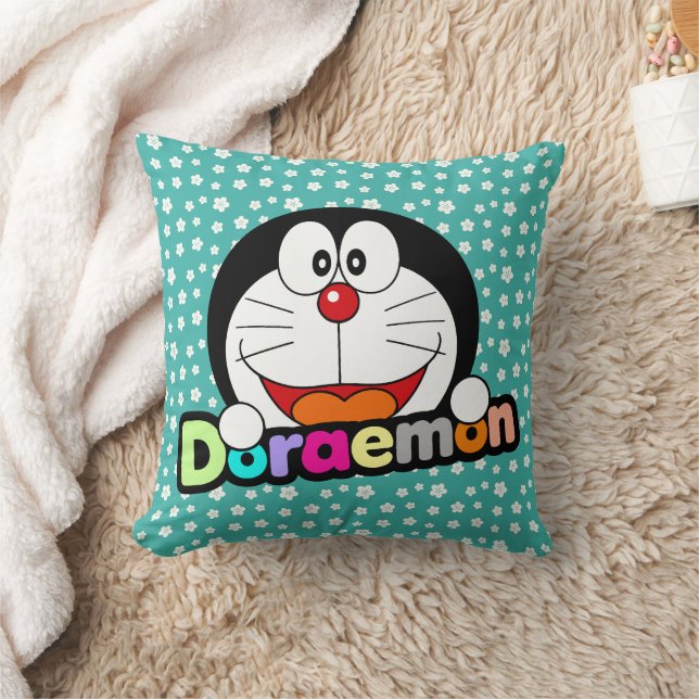 Cute Kawaii Black Doraemon Anime Throw Pillow (Blanket)