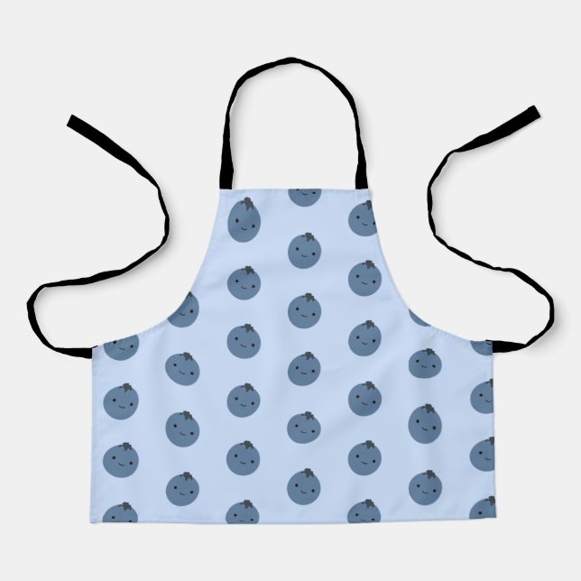 Cute Kawaii Blueberry Apron (Front)