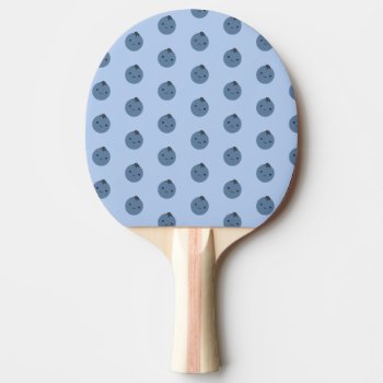 Cute Kawaii Blueberry Pattern  Ping Pong Paddle by Egg_Tooth at Zazzle