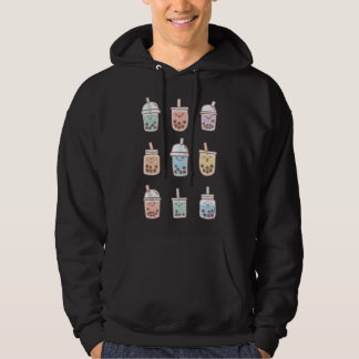 Cute Kawaii Boba Anime Bubble Tea Pastel Hoodie