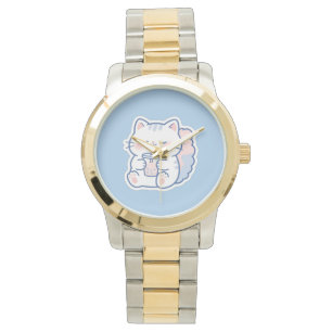 Cute Kawaii Boba Cat Bubble Tea Wrist Watch