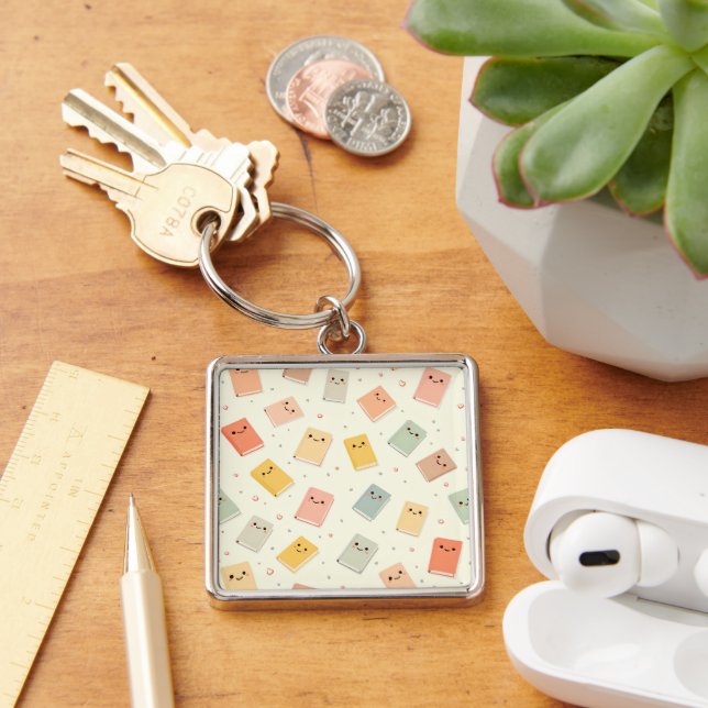 Cute Kawaii Books Keychain (Desk)