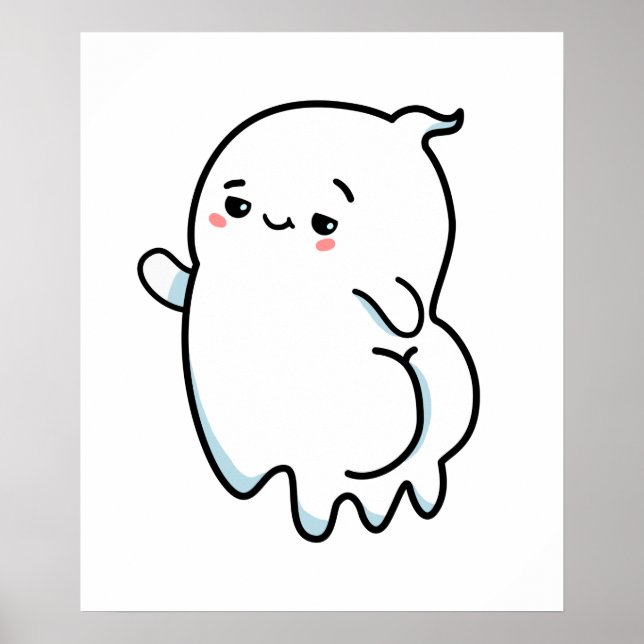 Cute Kawaii Bootylicious Ghost Poster (Front)