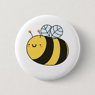Cute Kawaii Bumble Bee Button