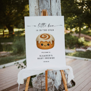 Cute Kawaii Bun in the Oven Baby Shower Welcome Foam Board