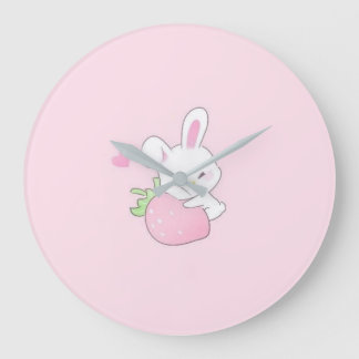 Cute Kawaii Bunny clock - Pastel Pink