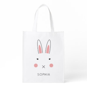 Cute Kawaii Bunny Face Custom Easter Treat Bag