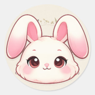 Cute Kawaii Bunny Face Sticker