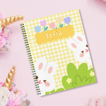 Cute Kawaii Bunny Pastel Spring Flowers