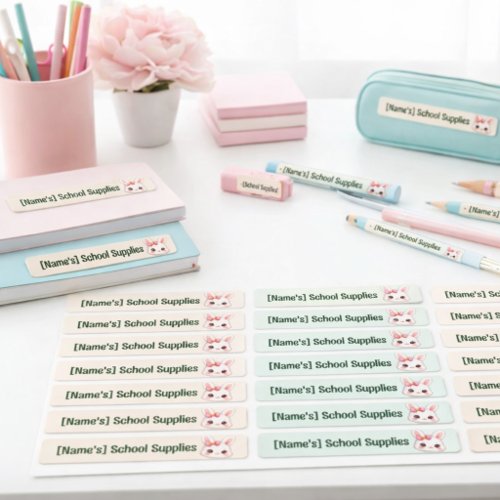 Cute Kawaii Bunny Personalized Kids Waterproof Nam Kids' Labels