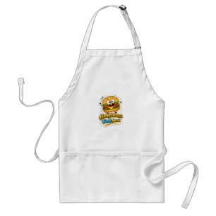 Cute Kawaii Burger Character T-Shirt Design Adult Apron