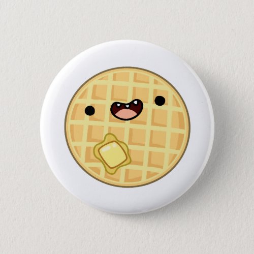 Cute Kawaii Butter Waffle Button