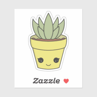Cute Kawaii Cactus Succulent Sticker