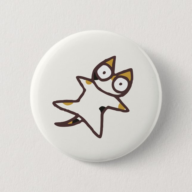 Cute Kawaii Calico Cat {Lots of Cats} Button (Front)