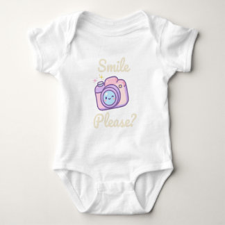 Cute Kawaii Camera Smile Please Funny Photographer Baby Bodysuit