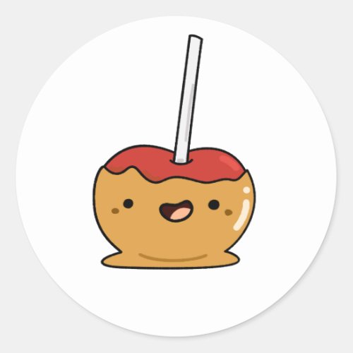 Cute Kawaii Candy Apple Classic Round Sticker