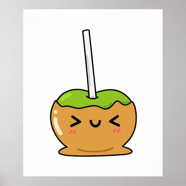 Cute Kawaii Candy Apple Poster (Front)