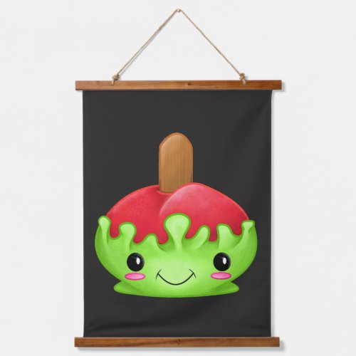 Cute Kawaii Candy Apple Wood Topped Wall Tapestry