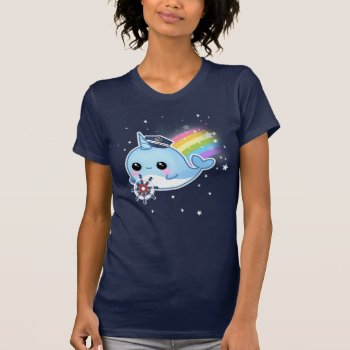 Cute Kawaii Captain Narwhal With Rainbow T-shirt by Chibibunny at Zazzle