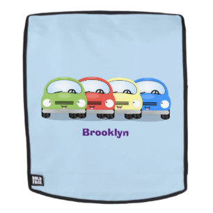 Cute kawaii cars cartoon illustration backpack