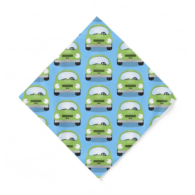 Cute kawaii cars cartoon illustration bandana (Front)