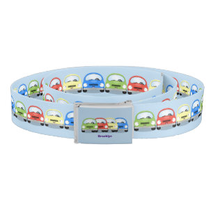 Cute kawaii cars cartoon illustration belt