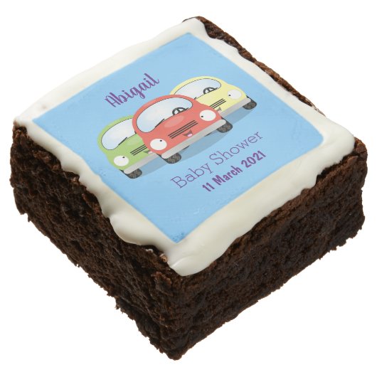 Cute kawaii cars cartoon illustration brownie (Angled)