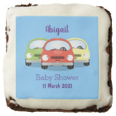 Cute kawaii cars cartoon illustration brownie (Front)