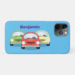 Cute kawaii cars cartoon illustration iPhone 11 pro case