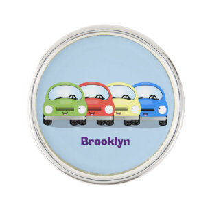 Cute kawaii cars cartoon illustration  lapel pin