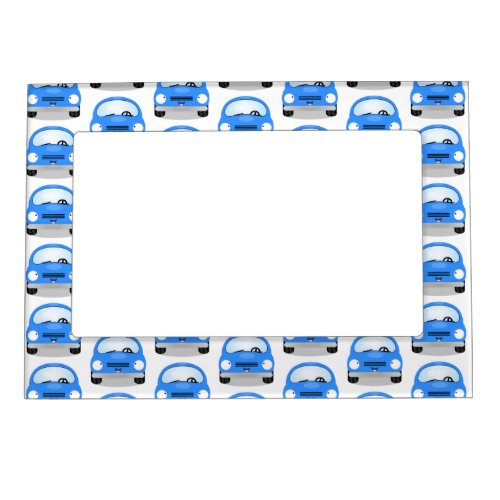 Cute kawaii cars cartoon illustration magnetic frame