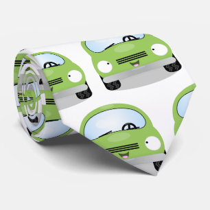 Cute kawaii cars cartoon illustration neck tie