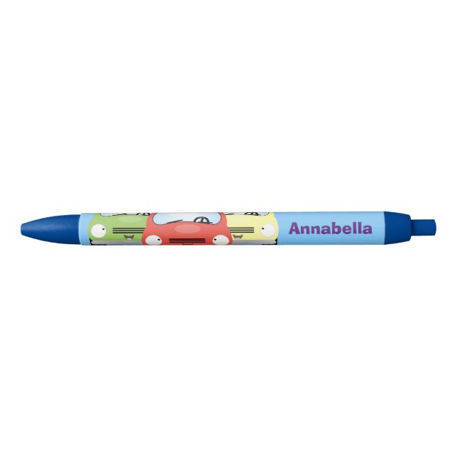 Cute kawaii cars cartoon illustration pen (Front)