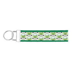 Cute kawaii cars cartoon illustration wrist keychain