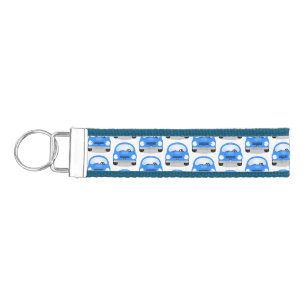 Cute kawaii cars cartoon illustration wrist keychain