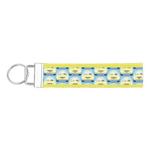 Cute kawaii cars cartoon illustration wrist keychain
