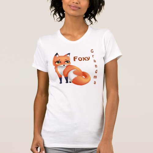 Cute Kawaii cartoon fox T_Shirt