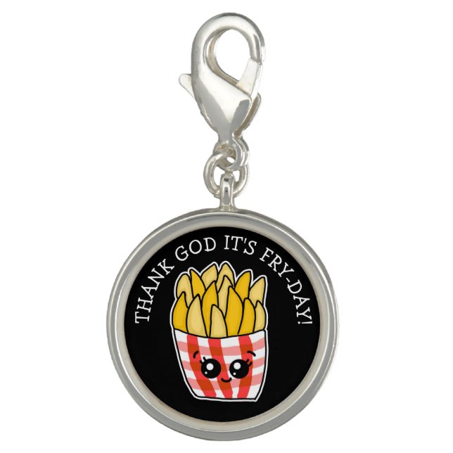 Cute Kawaii Cartoon French Fries Charm (Front)