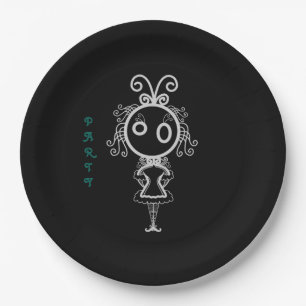 Cute Kawaii Cartoon Girl Paper Plates