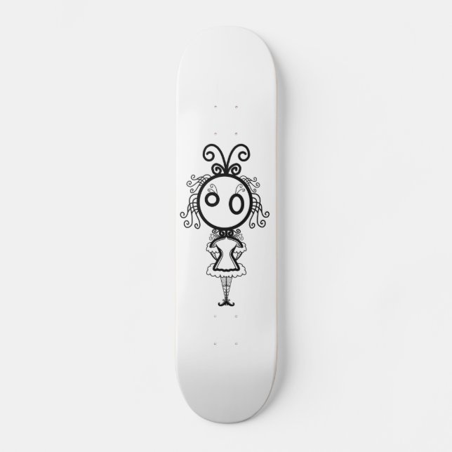 Cute Kawaii Cartoon Girl Skateboard Deck (Front)