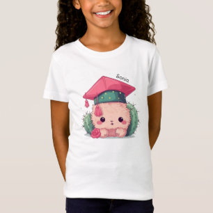 Cute Kawaii Cartoon Personalized Graduation T-Shirt