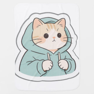 Cute Kawaii Cat Baby Blanket